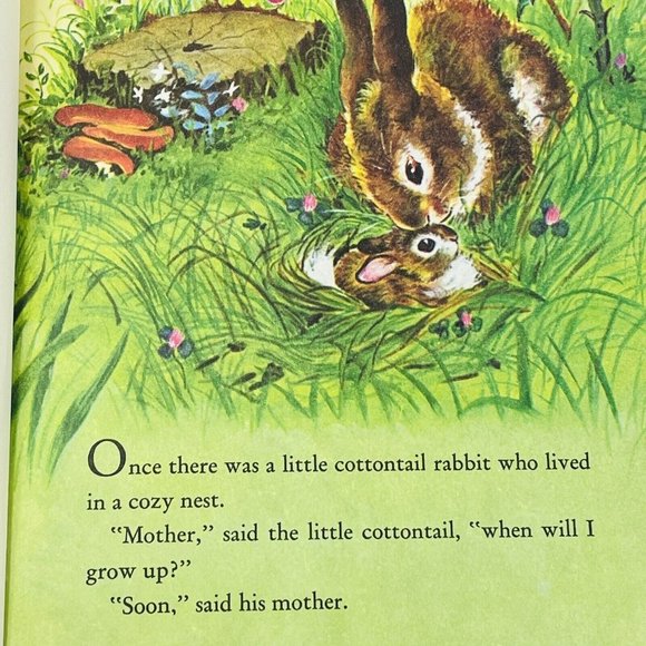 Little Cottontail Little Golden Book Carl Memling vintage Childrens Disney Book - Picture 7 of 11